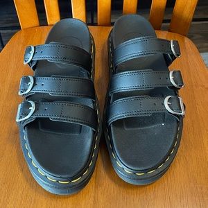 Dr. Martens Women's Blaire Hydro Leather Slide Sandals